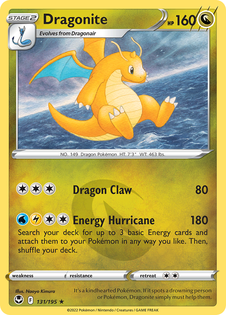 Silver Tempest Holo Dragonite #131/195
